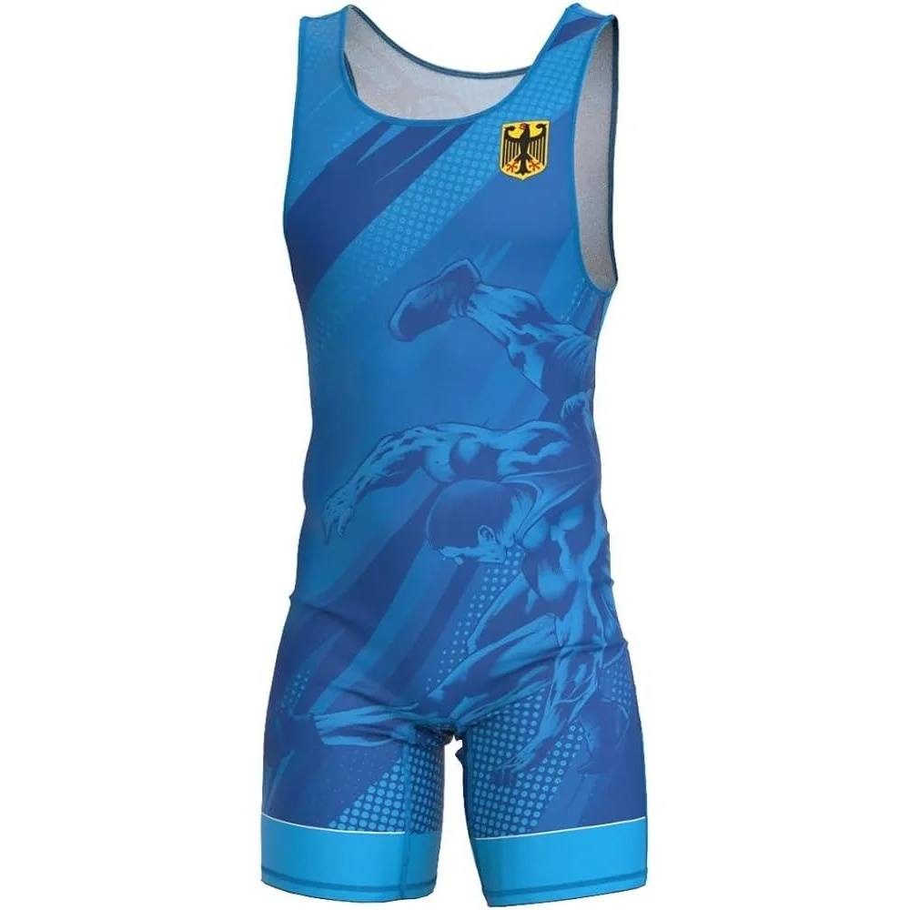 Running Gear Train - Mens Wrestling Singlet Uniform Advanced Singlets