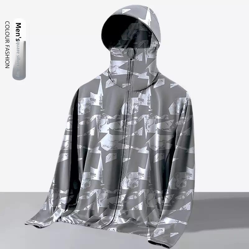 Reflective Running Jacket - Unisex Summer Loose-Fit Hooded Outdoor Sun-Protection