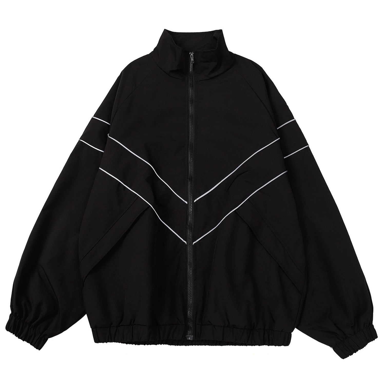 Reflective Running Jacket - Reflective Striped Jacket Windbreaker Coat 2024