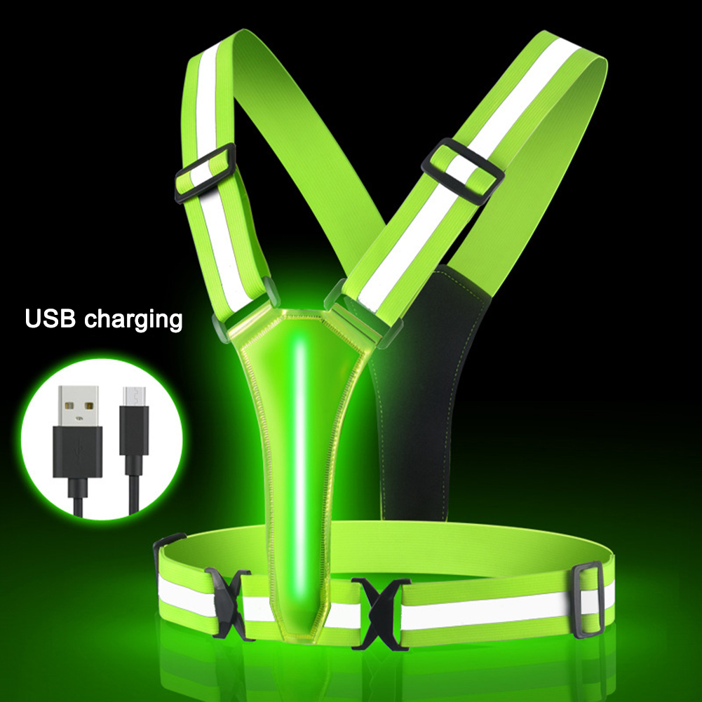 LED Running Vest USB Rechargea - Reflective Running Jacket review and price