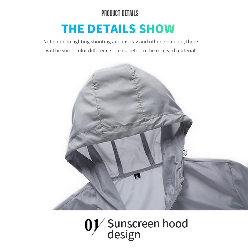 Men's Hooded Sun Protection Ja - Reflective Running Jacket review and price