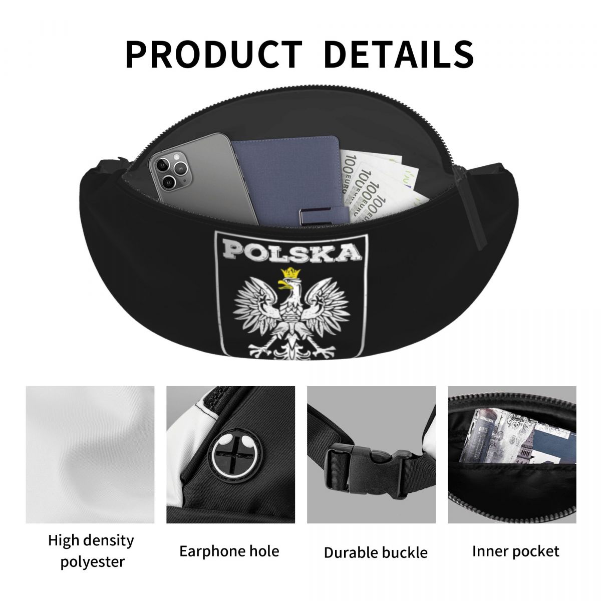 Crossbody Waist Bag Polska Log - Running Gear Bag For Men review and price