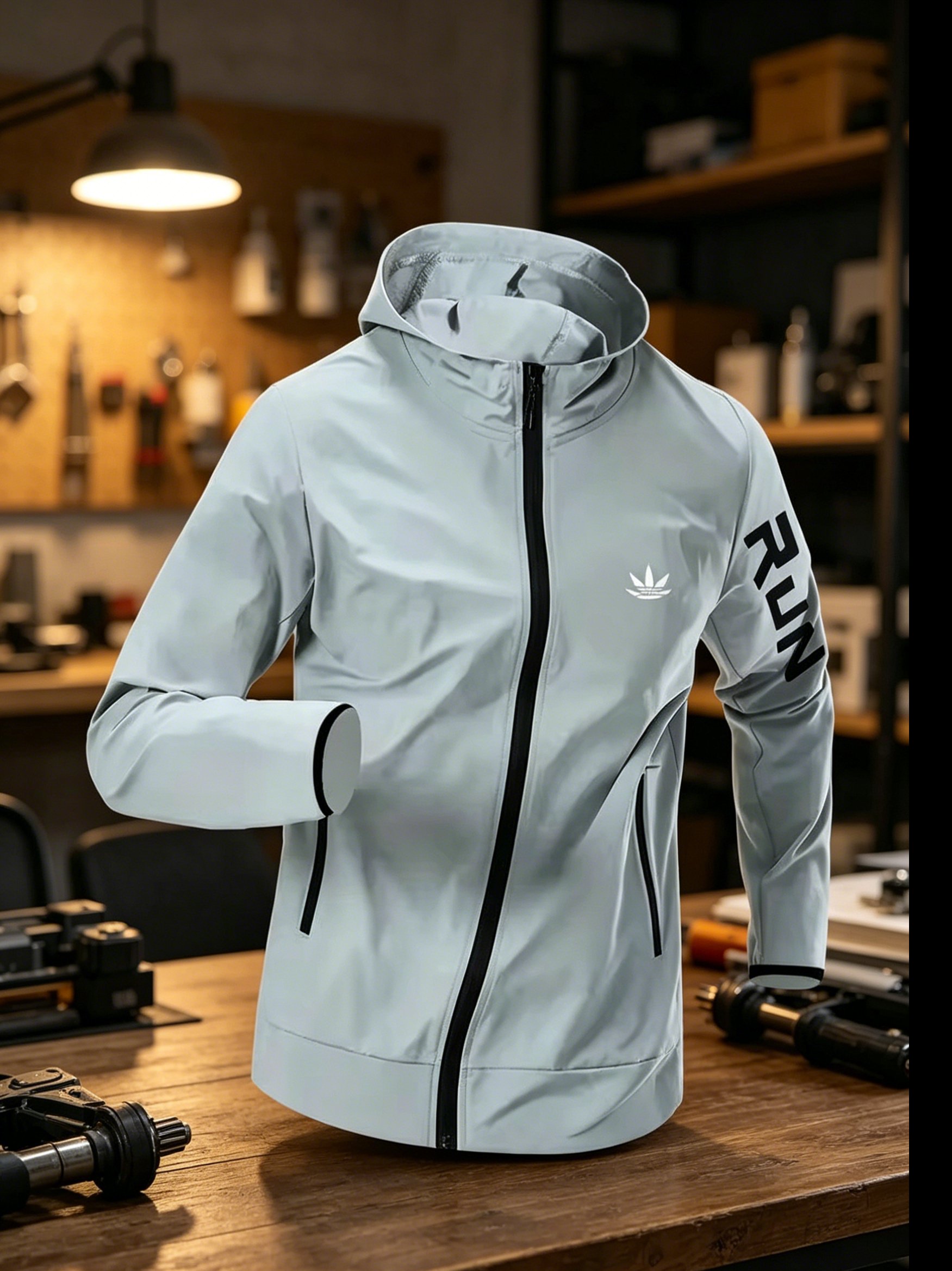 Mens Run Hooded Windbreaker Ja - Reflective Running Jacket review and price